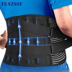 double pull back brace for men & women, orthopedic lumbar support belt with spine decompression for back pain relief