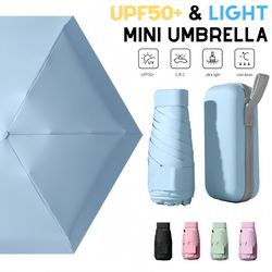 mini capsule umbrella, sunny, rainy dual-use portable parasol for rainproof, sun protection on outdoor travel