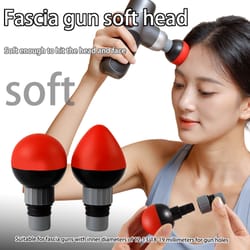 deep tissue muscle relaxation with universal silicone soft head, caliber-compatible fascia gun massage head accessory