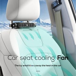 3-speed adjustable car headrest cooling air fan, rear seat cooler with quiet, summer car accessories ultimate comfort