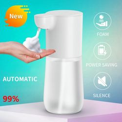 350ml automatic foam soap dispenser, smart touchless hand washing machine, usb rechargeable, waterproof for bathroom