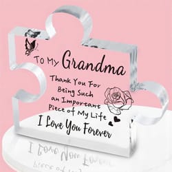 carved acrylic puzzle plaque, grandma gifts, funny birthday gift for grandma, unique christmas gift keepsake