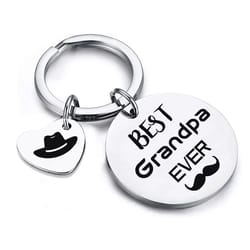 best grandpa keychain pendant, fathers day gift key chain, charm grandpa gifts idea from grandchild, grandpa gift