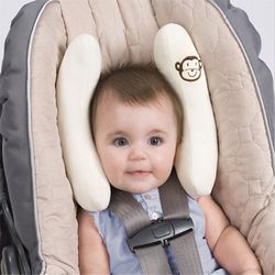 infant stroller neck pillow, banana shape car seat head protector & baby sleeping neck support pillow