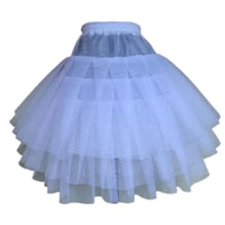 white crinoline underskirt for girls, hoopless petticoat, 3 layer tutu for flower girl dresses, formal dress, kids child