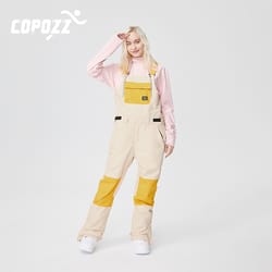 men women winter waterproof ski bib overalls pants , windproof snowboard outdoor warm trousers clothing