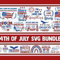 4th of july svg bundle fourth america patriotic independence day usa flag fireworks cricut png