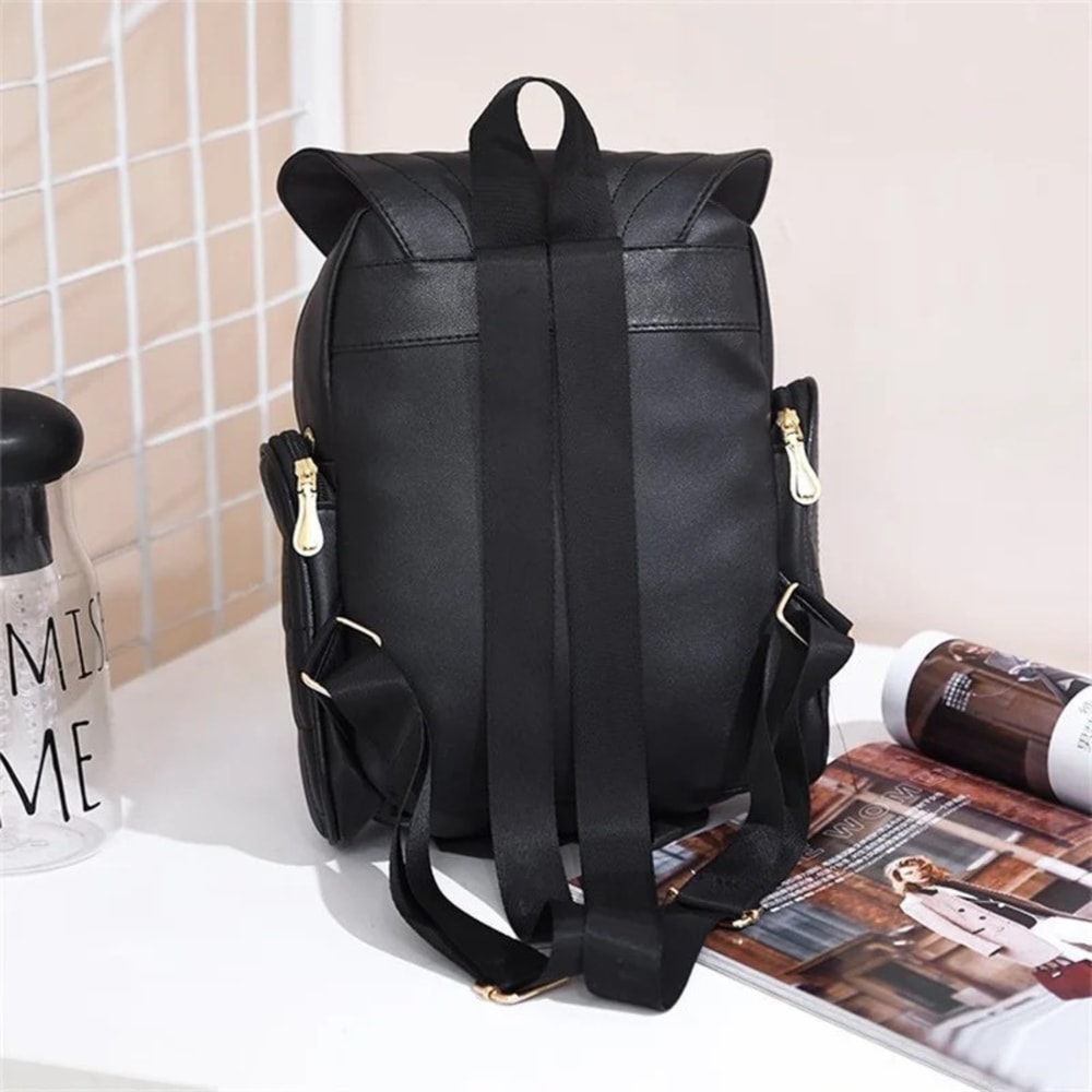 Black PU Leather Owl Backpack for Women (15).png
