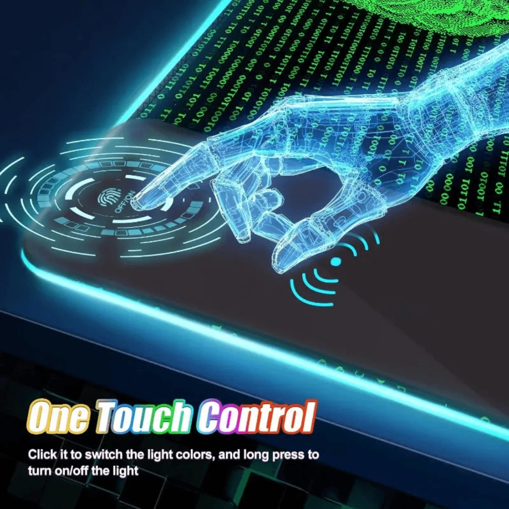 15W Wireless Charging RGB Gaming Mouse Pad Large LED Desk Mat With 30W Charger 14 Light Modes Wri 4