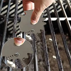 stainless steel bbq grill cleaner, durable scraper and scrubber tool for effortless barbecue grate cleaning