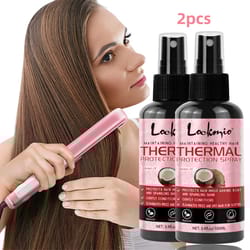thermal protection spray for hair, heat protector serum with coconut oil to prevent uv & heat damage