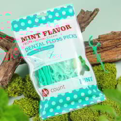 mint dental floss sticks for adults, ultra-fine flosser set with portable toothpick & storage box