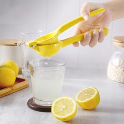 aluminum alloy manual juicer, hand press lemon & orange squeezer for fresh citrus juice, durable easy clean kitchen tool