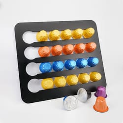 rotating nespresso capsule holder – standing tower rack for coffee pod storage & organization