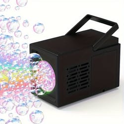 outdoor bubble blowing machine, portable double hole bubble maker for kids, stage shows & kindergarten fun