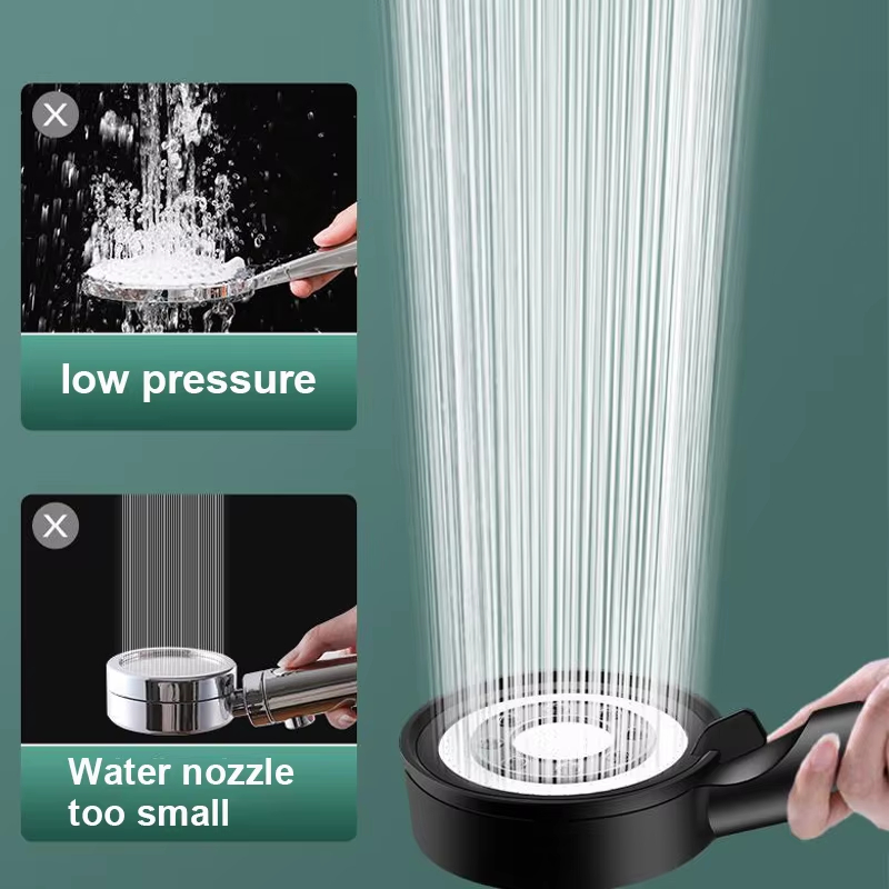 High Pressure Handheld Shower Head 5 Modes WaterSaving Nozzle with Spa Massage Pressurized Spray