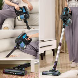 cordless stick vacuum cleaner powerful suction lightweight for household, pet hair, carpet & floor