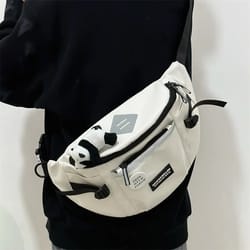 unisex reflective crossbody chest bag, versatile waist bag for college students, purses & handbags