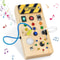 Musical Note Busy Board Montessori Busy Board Sensory Toys Wooden With LED Light Switch Travel Acti 5