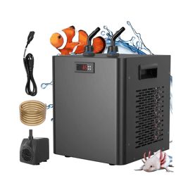 aquarium chiller 1/3 hp, hydroponics & coral fish cooling system w/ pump & pipe