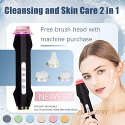 new arrival face cleansing brush with oxygen bubble & silicone, pore cleaner skin rejuvenation beauty tool for facial