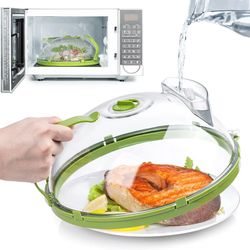 microwave cover for food clear microwave splatter cover with water steamer and handle & plate covers kitchen gadgets