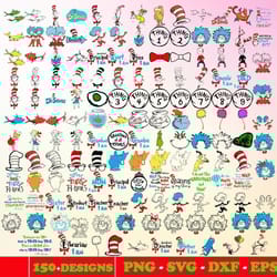 600+ files dr seuss svg bundle layered item, dr. seuss quotes cat in the hat svg clipart, cricut, digital vector cut