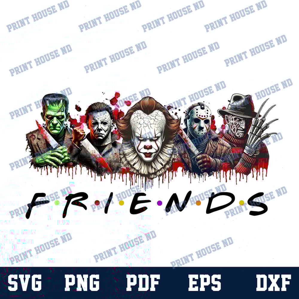 Friends Horror Characters Png Happy Halloween Gift Png Horror Movie Killers Png Scary Png Friend Horror Png 0