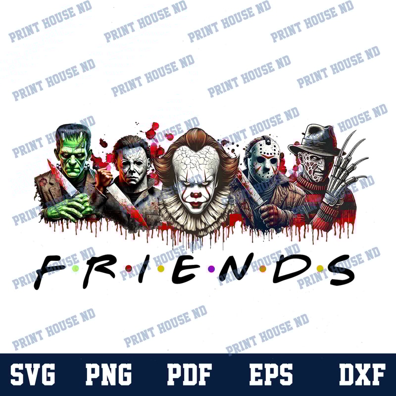 Friends Horror Characters Png Happy Halloween Gift Png Horror Movie Killers Png Scary Png Friend Horror Png 0