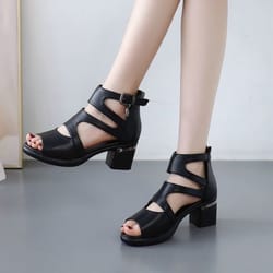 elegant high-heeled peep-toe sandals, newly launched stylish design that combines refinement with lasting comfort