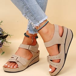 womens summer wedge sandals new fashion, non slip lightweight platform sandalias mujer casual beach shoes