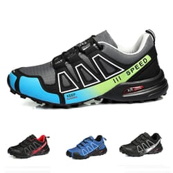 waterproof mens hiking shoes & women trekking sneakers lace-up outdoor trainers anti-slip tactical climbing shoes