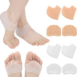 metatarsal pads, silicone heel protectors, gel heel pad for foot pain relief, plantar fasciitis cushion for women, men