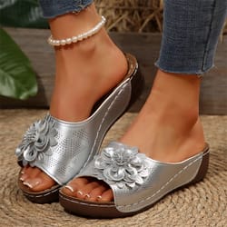 summer sandals for women, stylish slides, plus size wedge shoes, outdoor female footwear