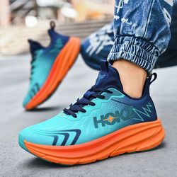 lightweight carbon plate air cushion running shoes for men & women, soft chunky sneakers for outdoor walking and daily