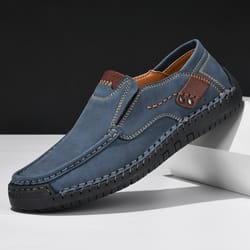 casual comfortable slip on loafers, handmade leather men shoes, men leather shoes, flats moccasins walking shoes