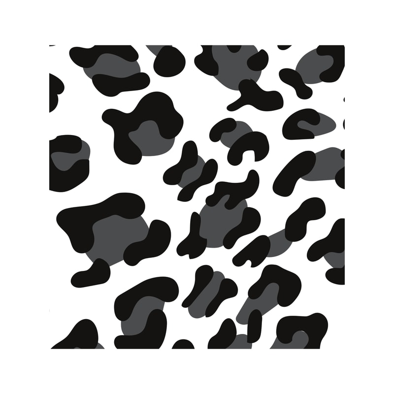 Black cheetah print pattern Chiffon Top .png