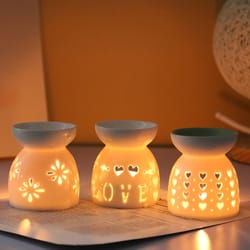 household ceramic aromatherapy stove, incense burner holder, wax melt candle holder, fragrance diffuser for living room