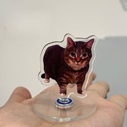 cute cat acrylic rotating kitten stand, desk decoration, home decor, car, motorcycle, kids, adults gifts