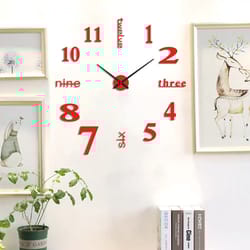 large sized number wall clock, diy home decoration, living room bedroom study hotel decor