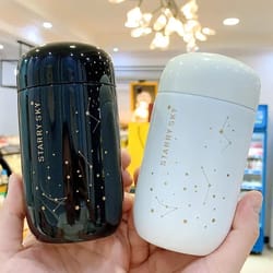 thermo bottle, starry sky mini, stainless steel vacuum flask, small capacity leakproof coffee mug