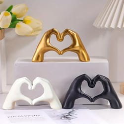 resin love gesture, sculpture figurines nordic, desktop ornament, light luxury art crafts, office home decoration