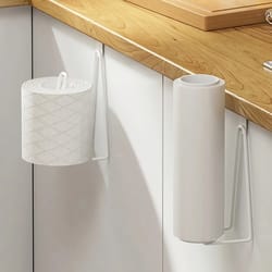 toilet paper holder, easy install wall mount bathroom tissue roll hanger with painted finish space saving