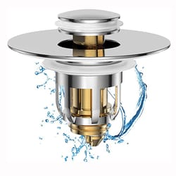universal bathroom sink stopper, anti clogging pop-up strainer, drain hair catcher, kitchen sink filter
