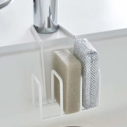 household kitchen faucet drain rack steel wire ball sponge storage rack, cleaning brush storage sink hanging basket rack