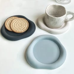 imitation ceramic coasters, cloud shape silicone coasters, non-slip heat insulation coasters for coffee cups, home decor