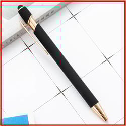 customized logo ballpoint pen, personalized stylus touch pen, engrave text metal pen, office, school stationery supplies