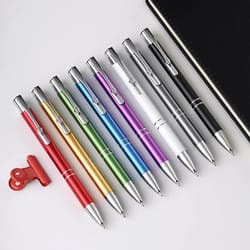 custom ballpoint pens, metal ball pen with logo print, personalized advertising pen for business, customizable gift pens