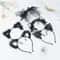 Cute Lace Black Cat Ears Headband For Women Sexy Cosplay Hair Hoop For Girls Halloween Party Decora 0
