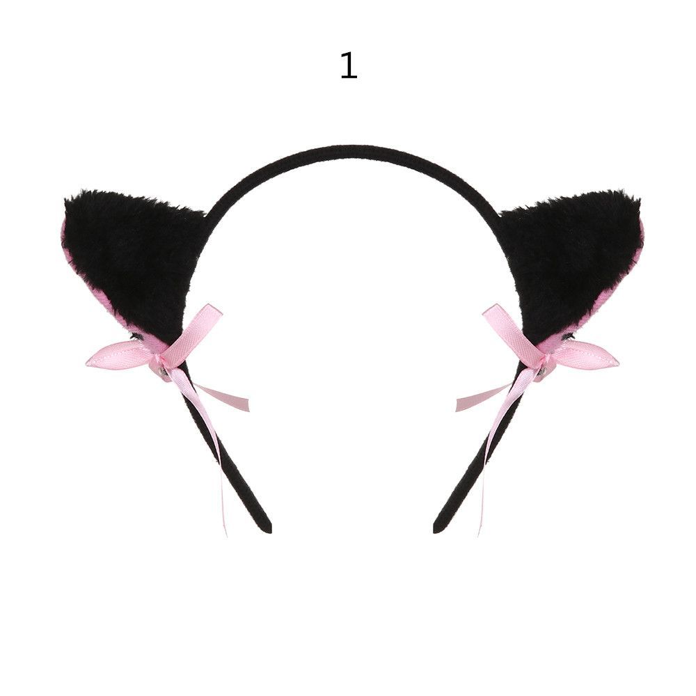 Cute Lace Black Cat Ears Headband For Women Sexy Cosplay Hair Hoop For Girls Halloween Party Decora 6